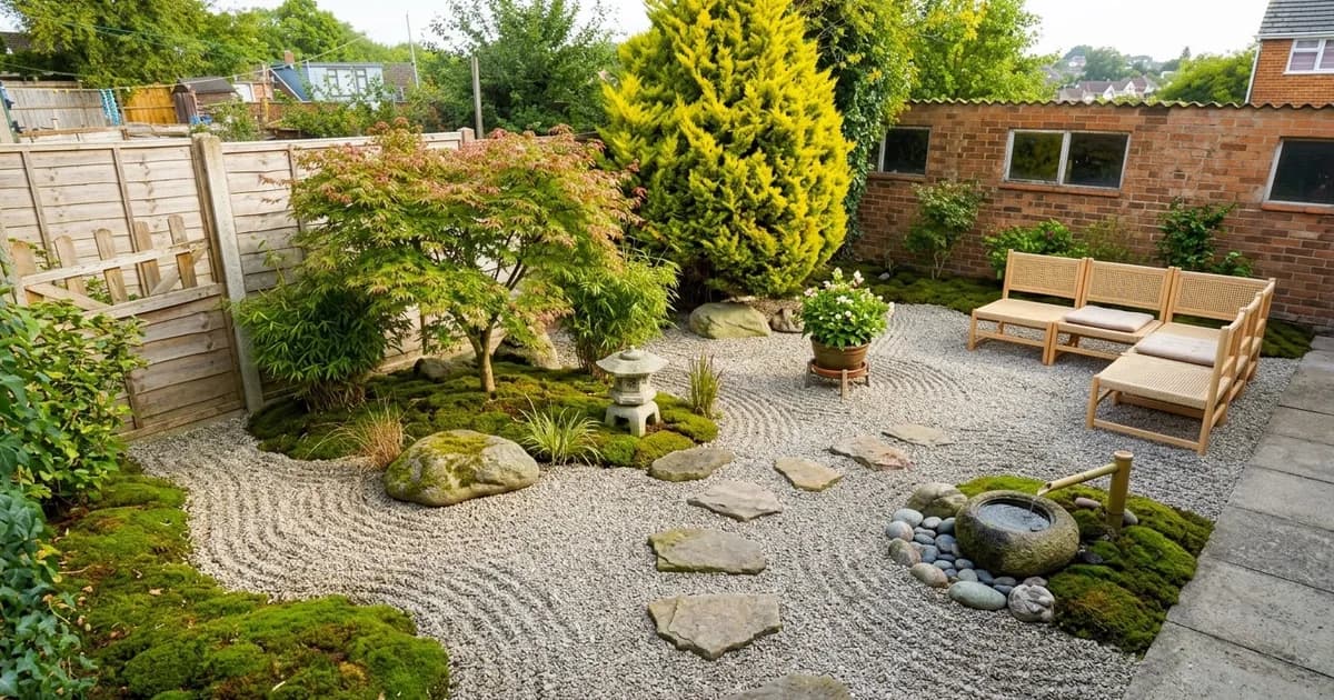 Rendu de jardin généré par IA portant une mention de transparence